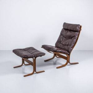 Siesta Leder Hochlehner mit Ottoman Möbel