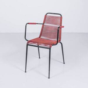 Roter Spaghetti Gartestuhl mit Armlehne Möbel