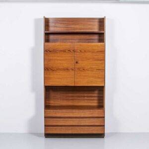 Teak Wandregal mit Schubladenkorpus von SEM Standregal