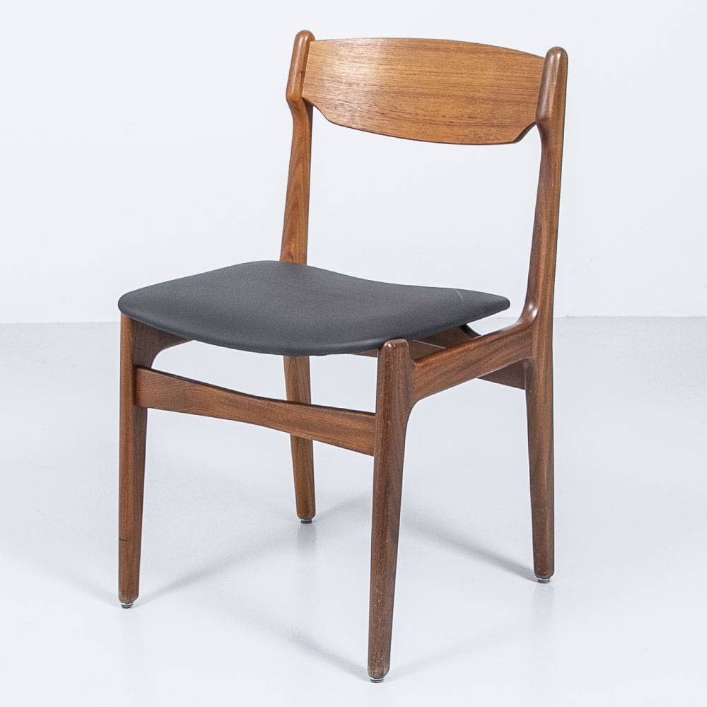 Teak Polstertuhl, neu bezogen Dänischer Stuhl Teak Polstertuhl, neu bezogen Dänischer Stuhl