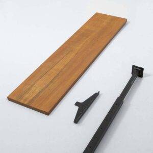 Teak Teleskopregal mit 2 Stangen Teleskopregal