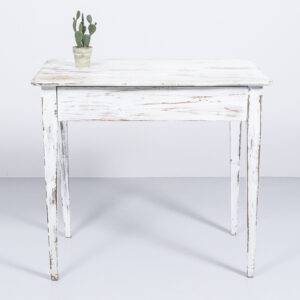 Fichten Holztisch, weiss lasiert mit Patina Holztisch