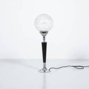Artdeco Tischlampe mit Kugelglas Nachttischlampe