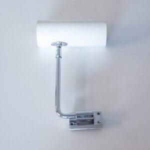 Wandlampe Glaszylinder/ Chromstahl Wandlampe